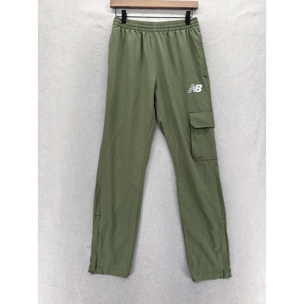 New Balance All Motion Lightweight Cargo Pants Mens Small Green Ripstop Gym Camp